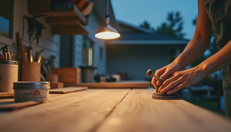 Illustration for how to lighten stained wood
