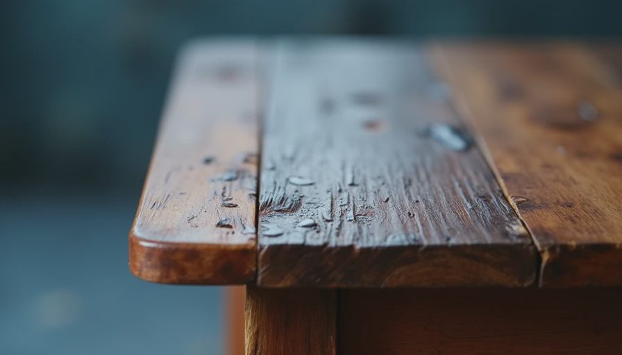 Visual context for how to lighten stained wood
