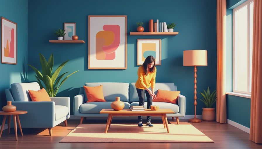 Visual context for coffee table styling