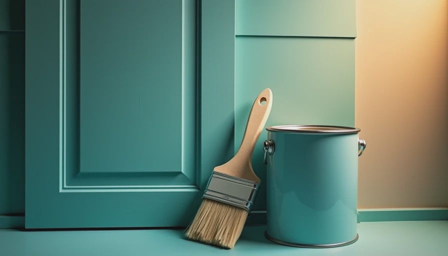 Visual context for bathroom cabinet paint