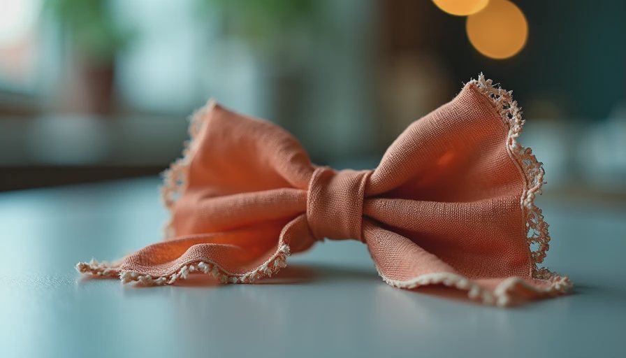 Visual context for bows with lace