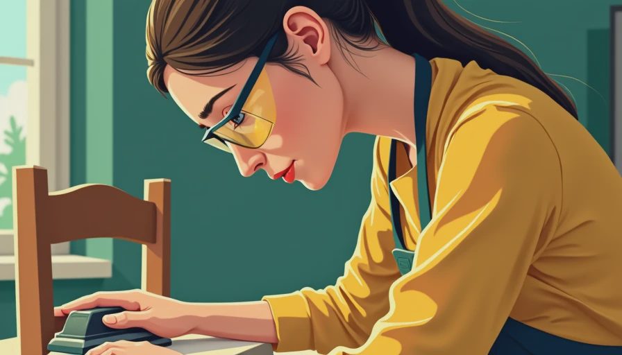 Illustration for how to refinish furniture