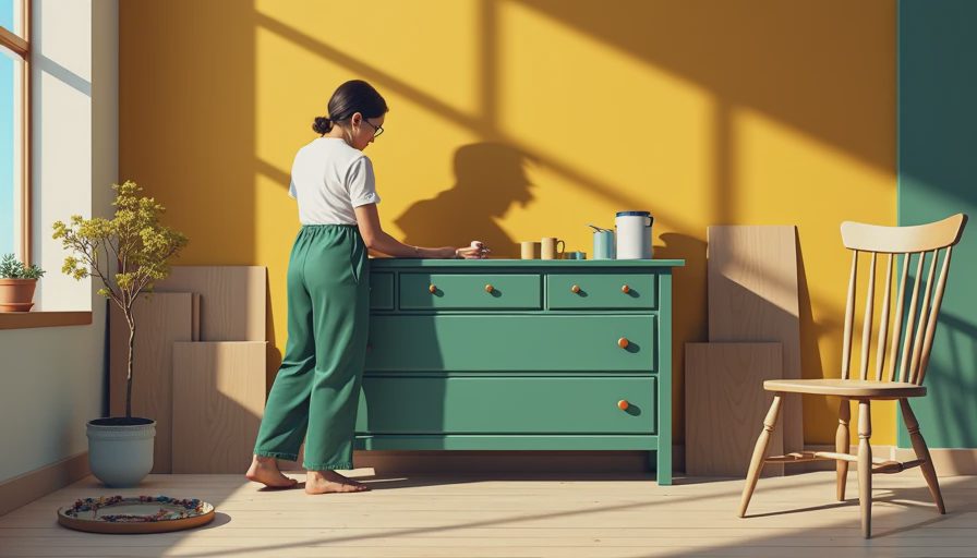 Visual context for how to refinish furniture