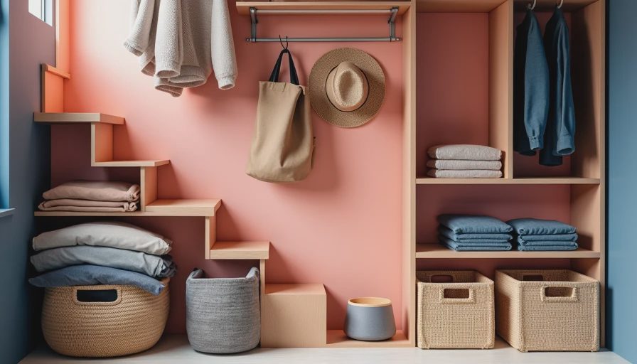 Visual context for under stairs closet storage ideas